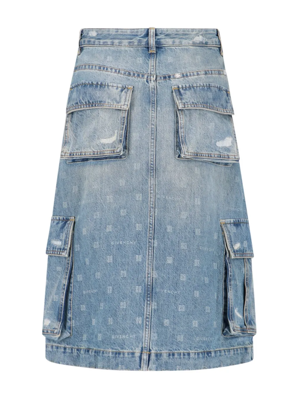 Denim Cargo Skirt