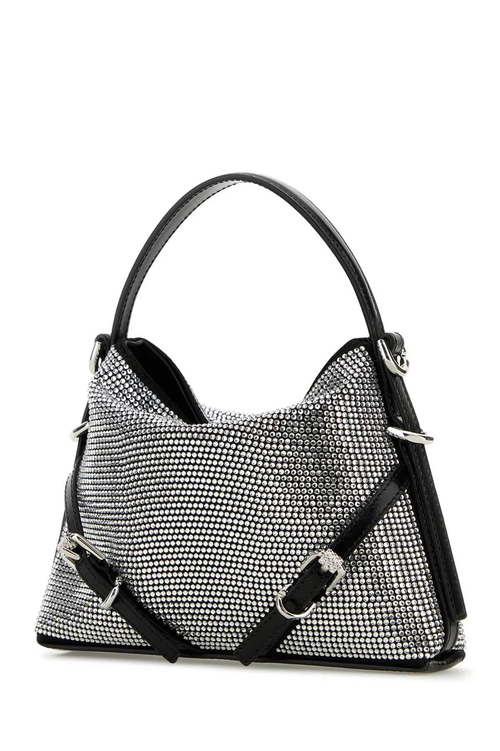 Crystal-Embellished Shoulder Bag