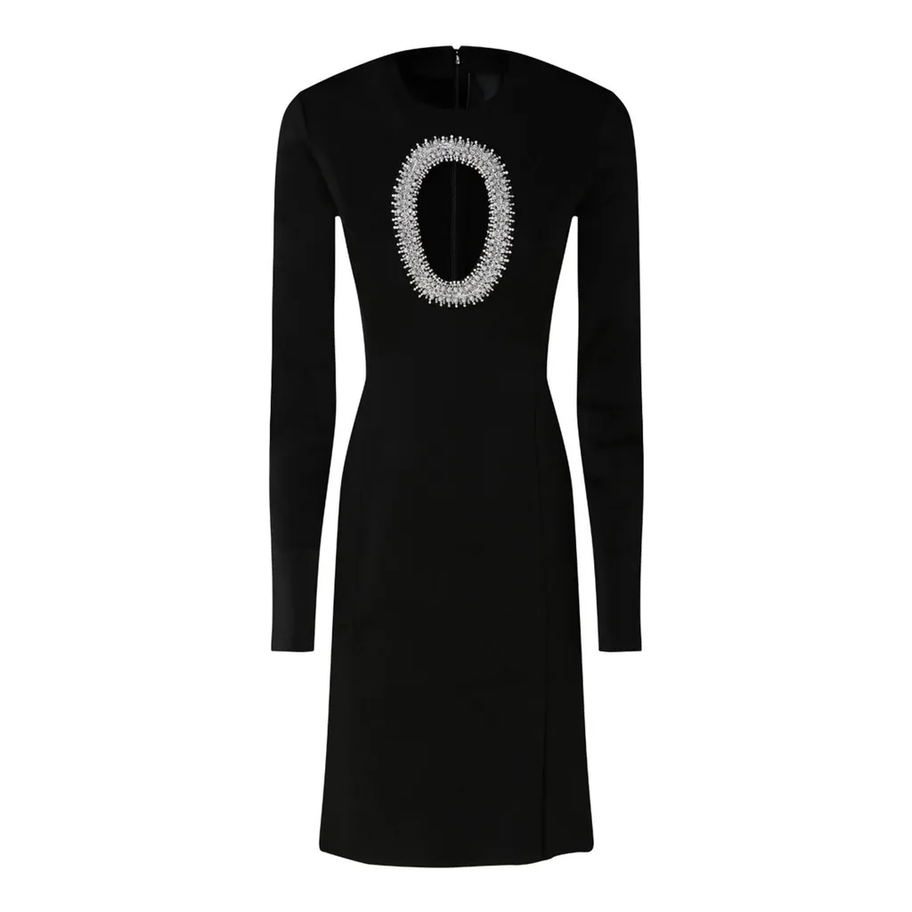Dress With Embellished Neckline