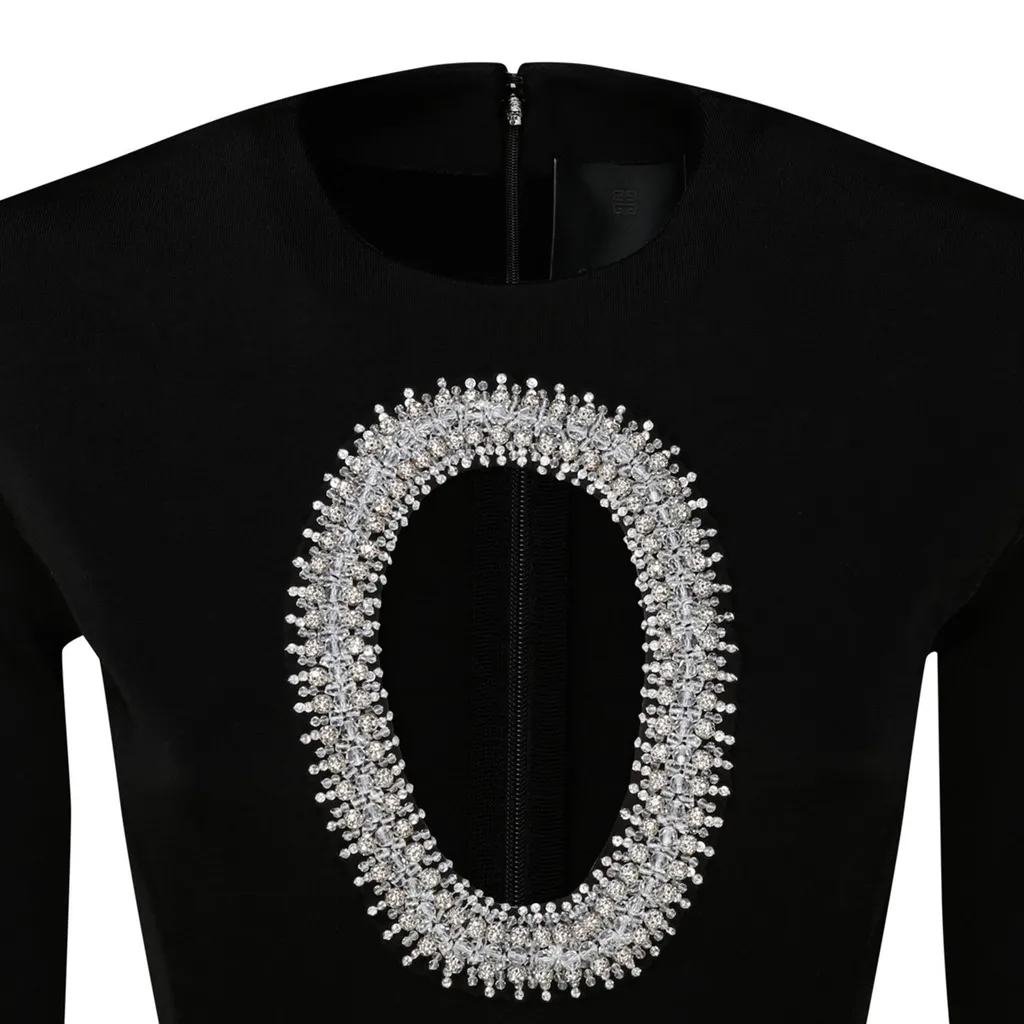 Dress With Embellished Neckline