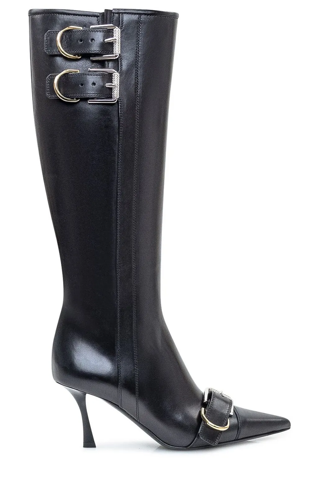 Knee-High Boots With Buckle Detail