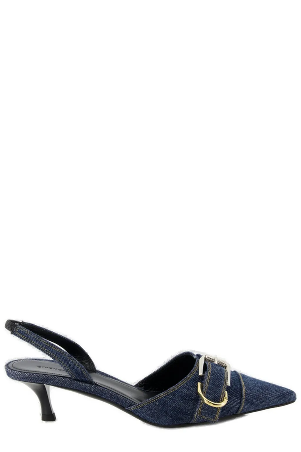 Denim Slingback Pumps