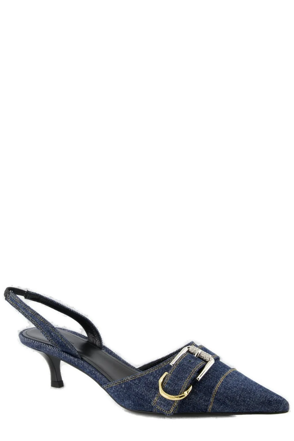 Denim Slingback Pumps
