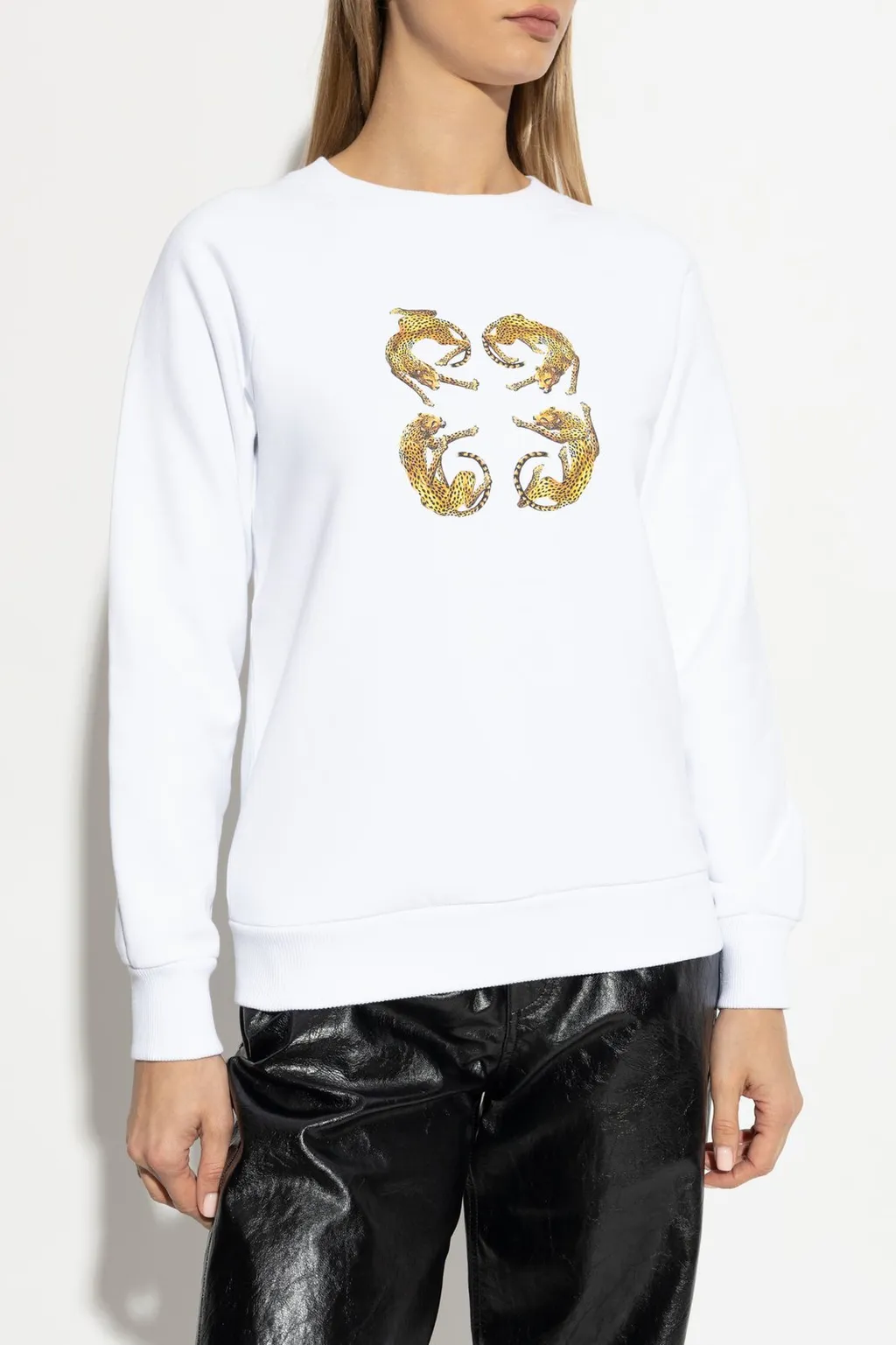 Sweatshirt With Leopard Print
