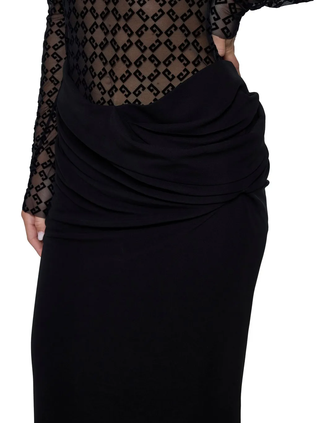 Long Sleeve Sheer Dress
