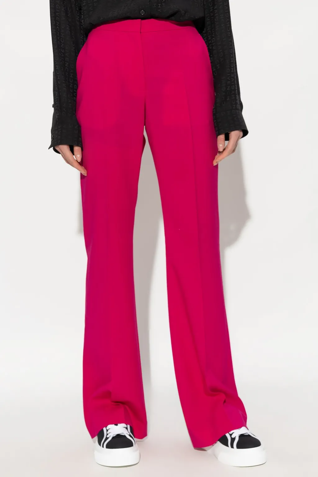 High-Waisted Flared Trousers
