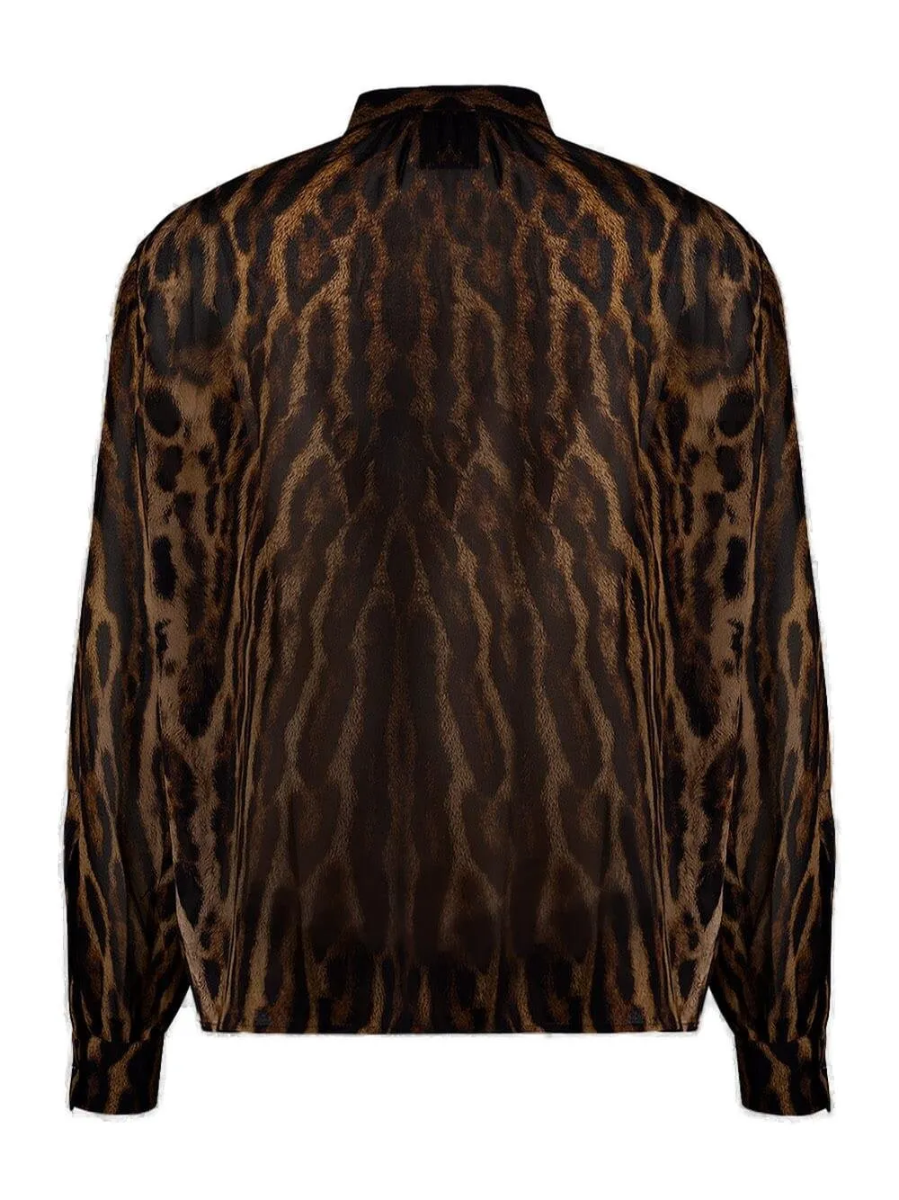 Leopard Print Silk Blouse