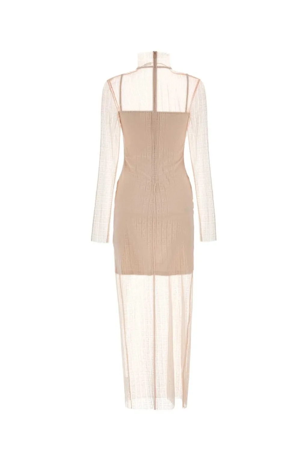 Sheer Turtleneck Dress