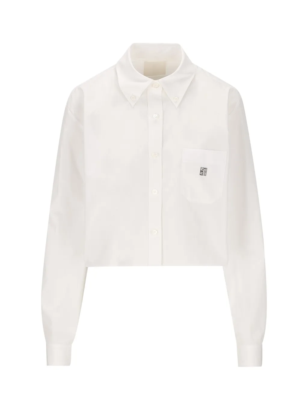 Cropped Button-Down Shirt