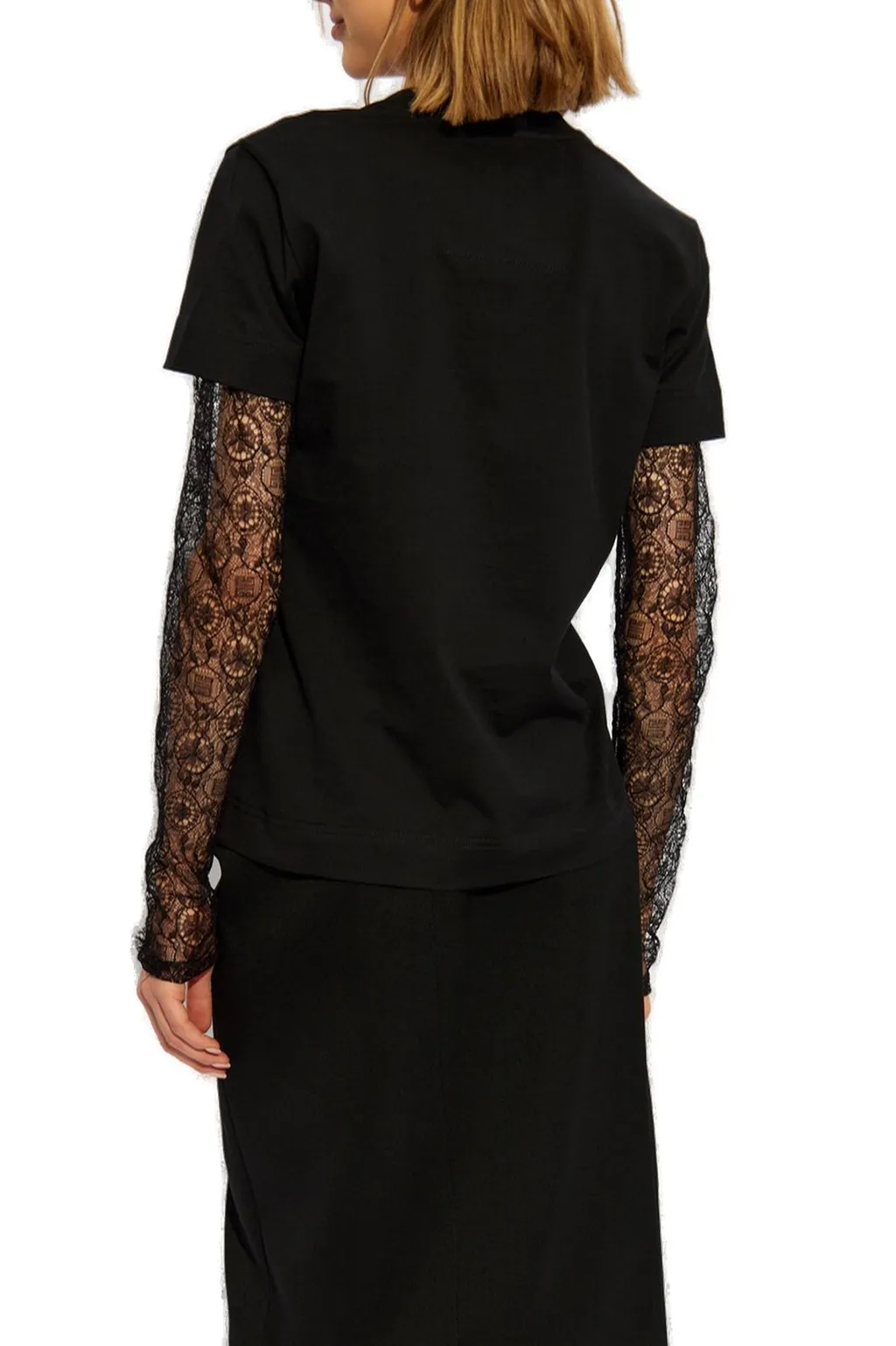 T-Shirt With Lace Sleeves