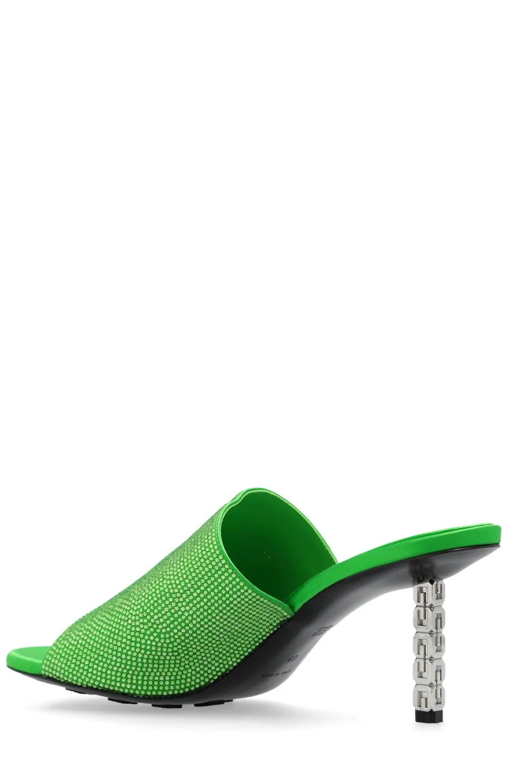 Mules With Embellished Heel