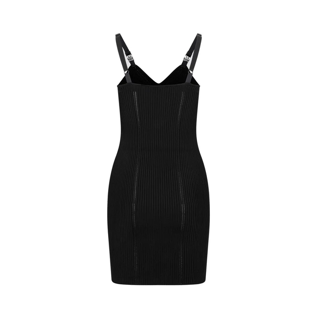 Ribbed Knit Mini Dress