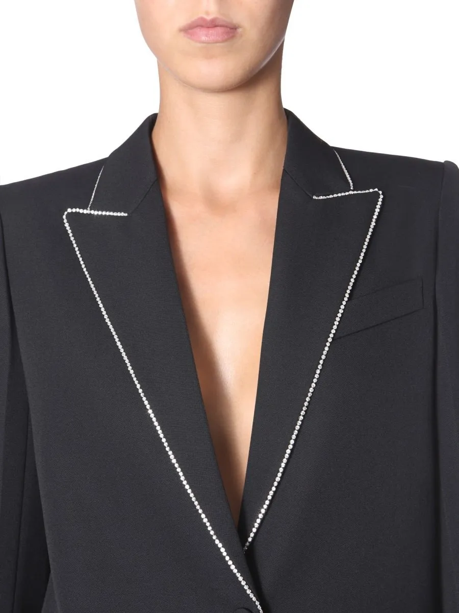 Blazer With Crystal Embellishment