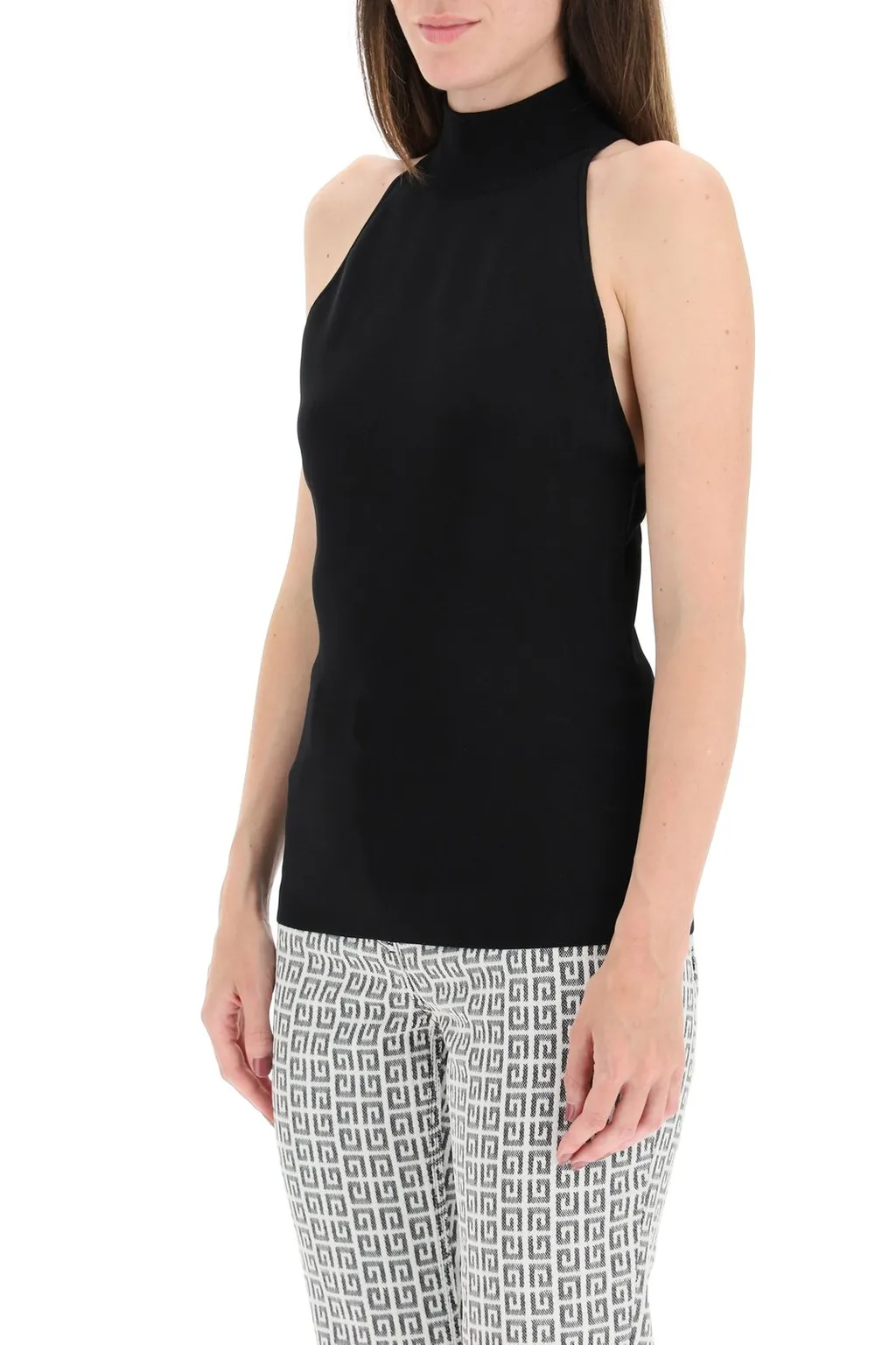 Sleeveless Mock Neck Top