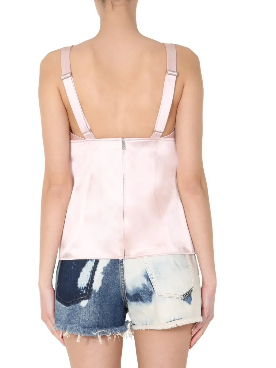 V-Neck Satin Camisole Top
