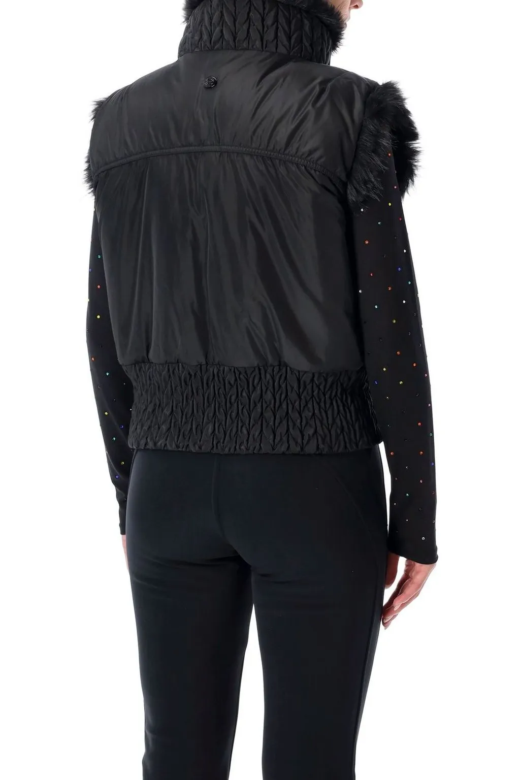 Puffer Vest With Fur Trim
