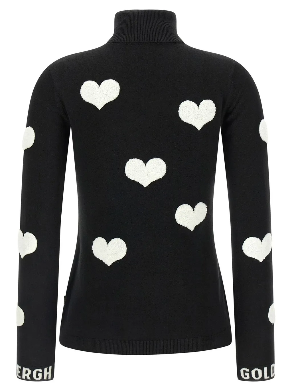 Turtleneck Sweater With Hearts