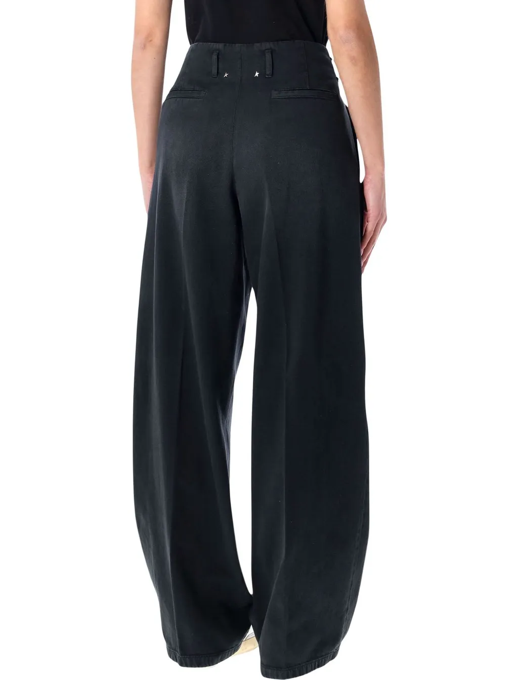Wide-Leg Pleated Trousers