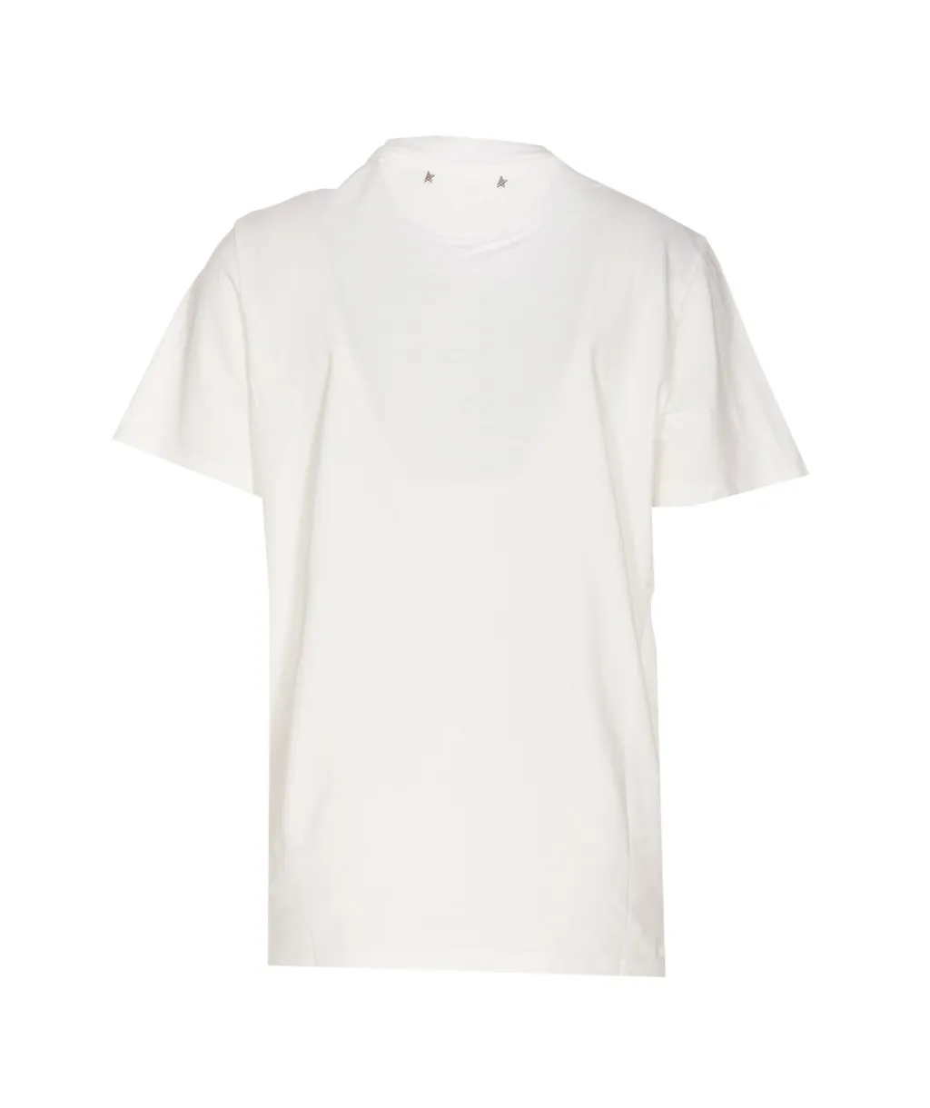 T-Shirt With Crystal Collar