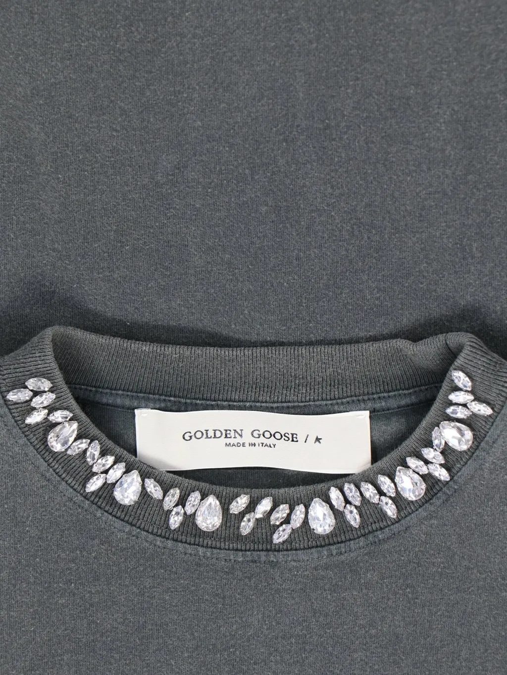 T-Shirt With Embellished Collar