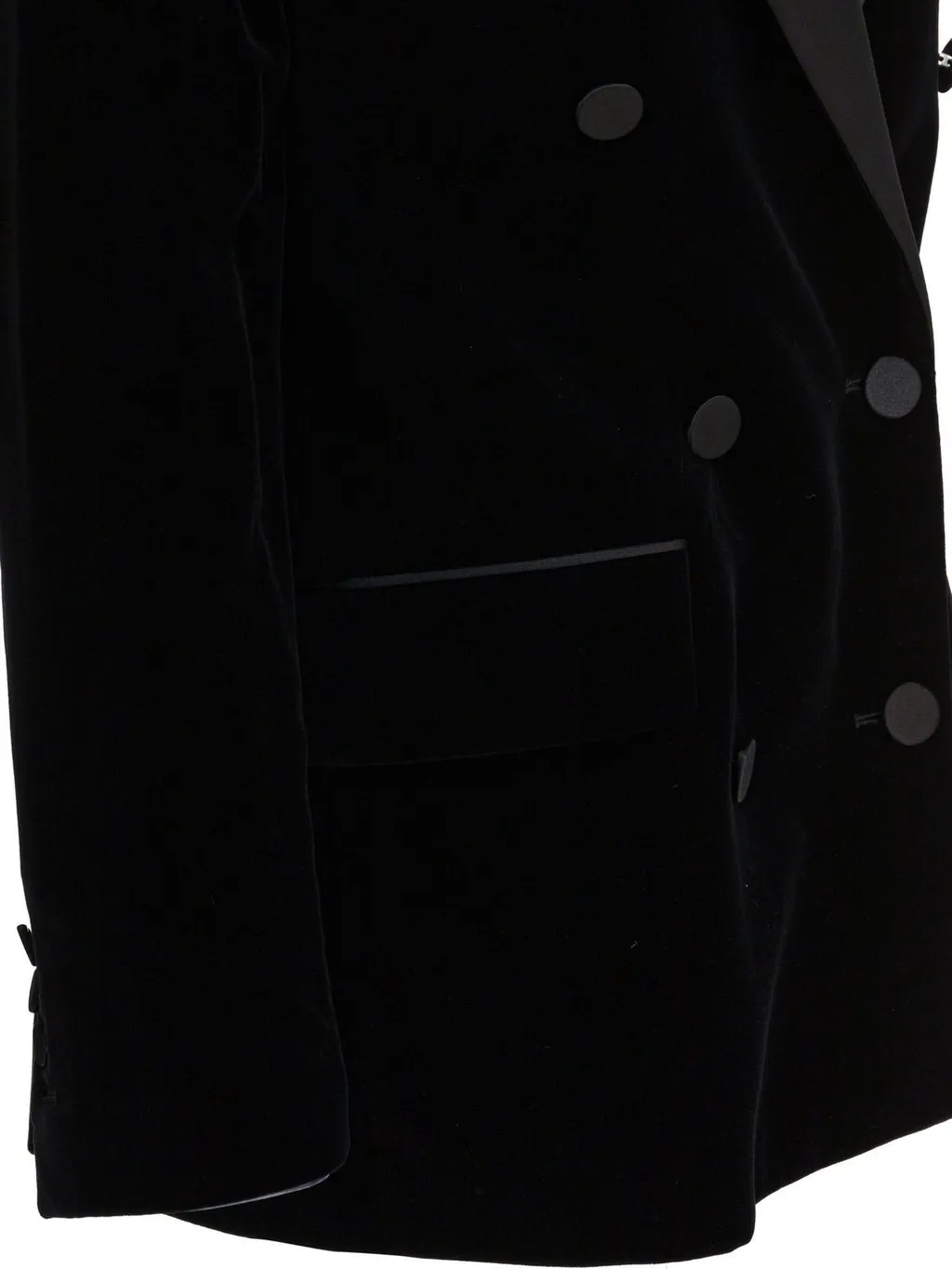 Double-Breasted Velvet Blazer