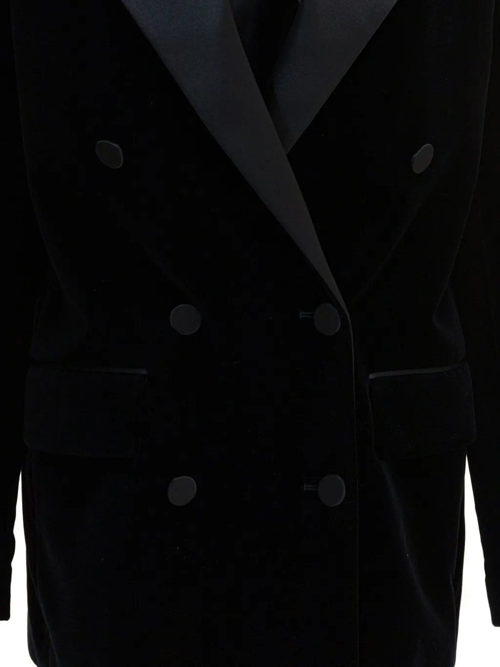 Double-Breasted Velvet Blazer