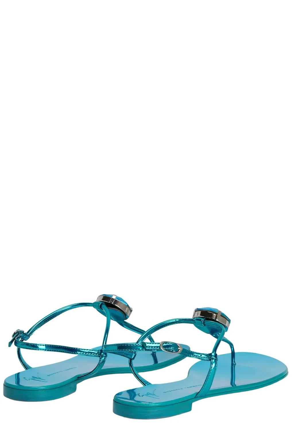Thong Sandals With Jewel Embellishment