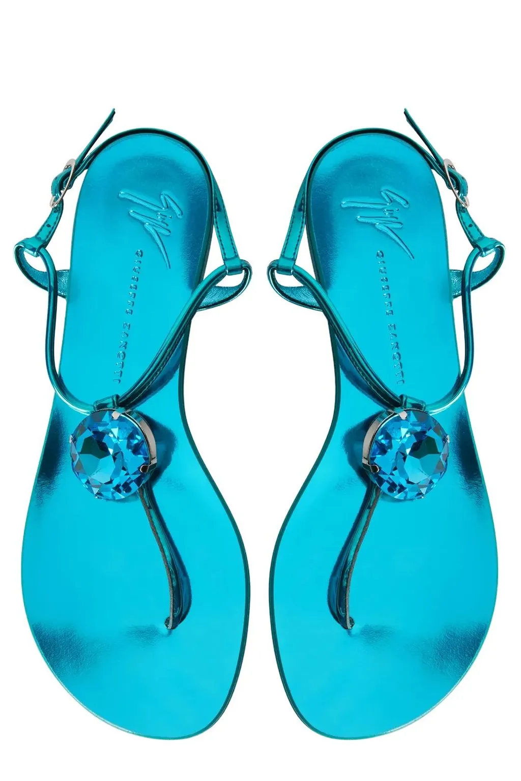 Thong Sandals With Jewel Embellishment