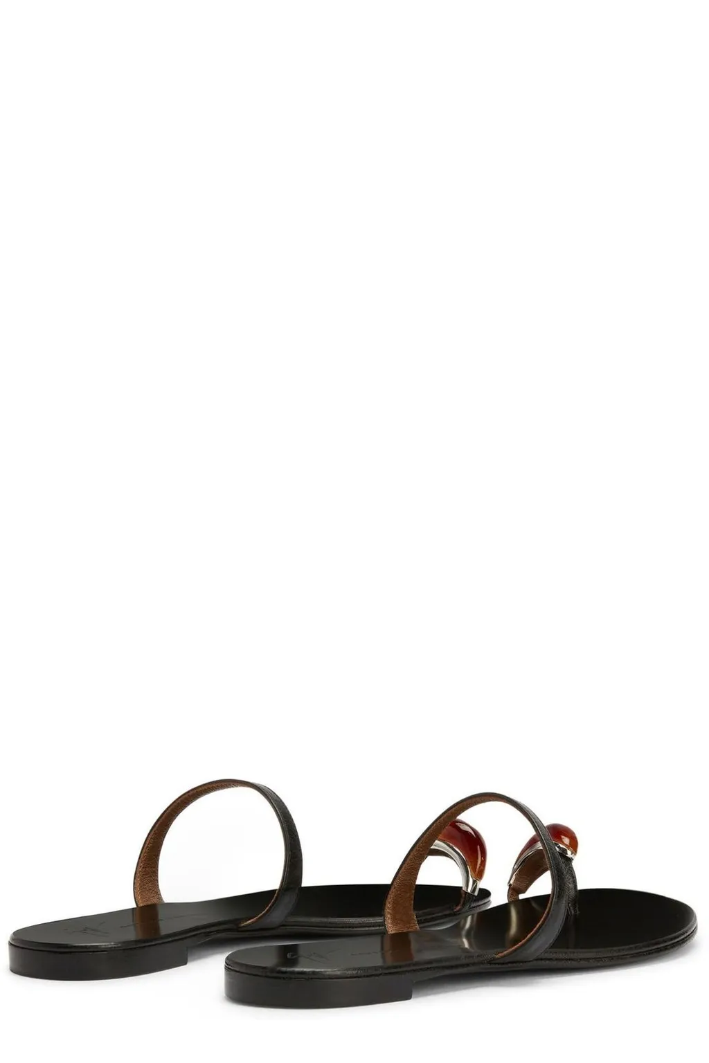 Flat Sandals With Jewel Embellishment