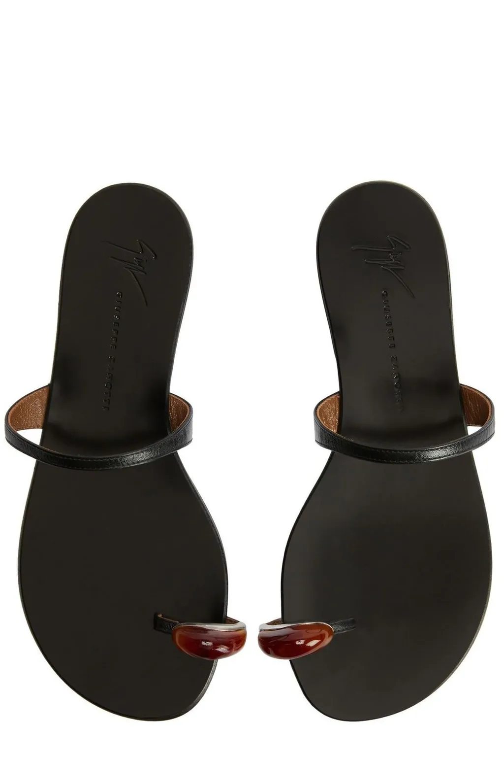 Flat Sandals With Jewel Embellishment