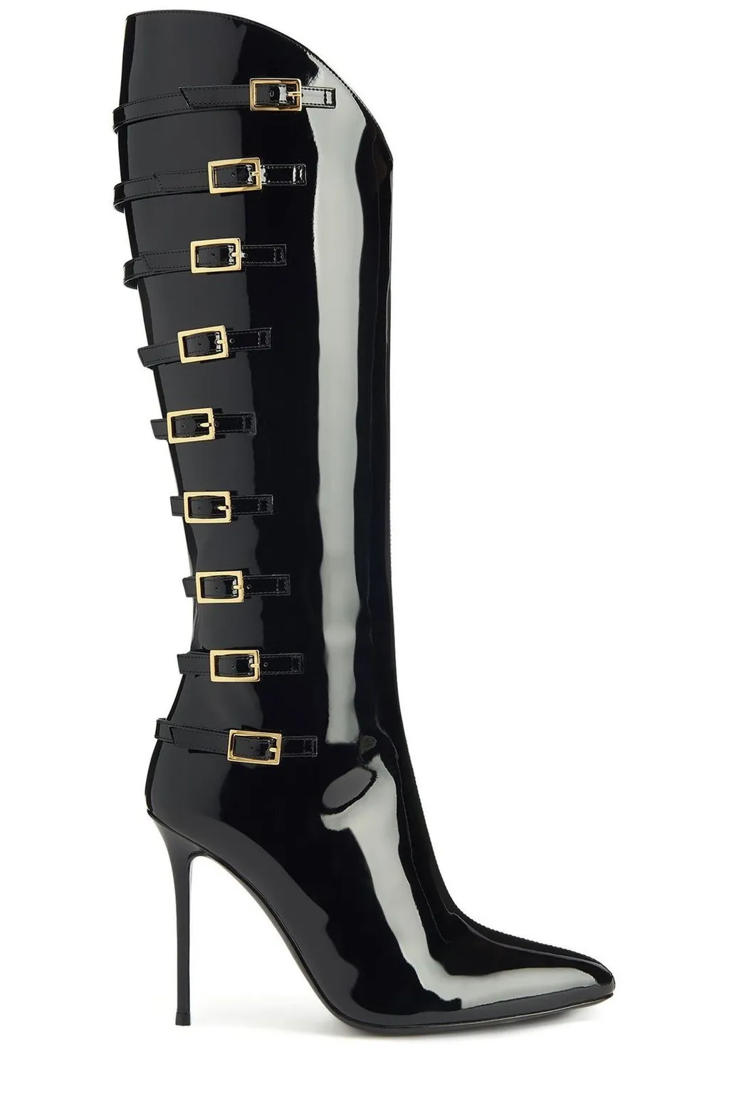 Knee-High Boots With Buckle Straps