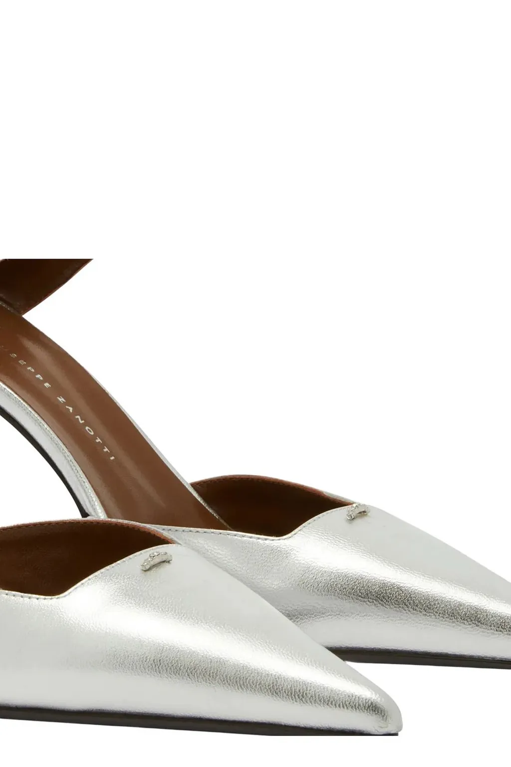 Pointed-Toe D'orsay Pumps With Ankle Strap