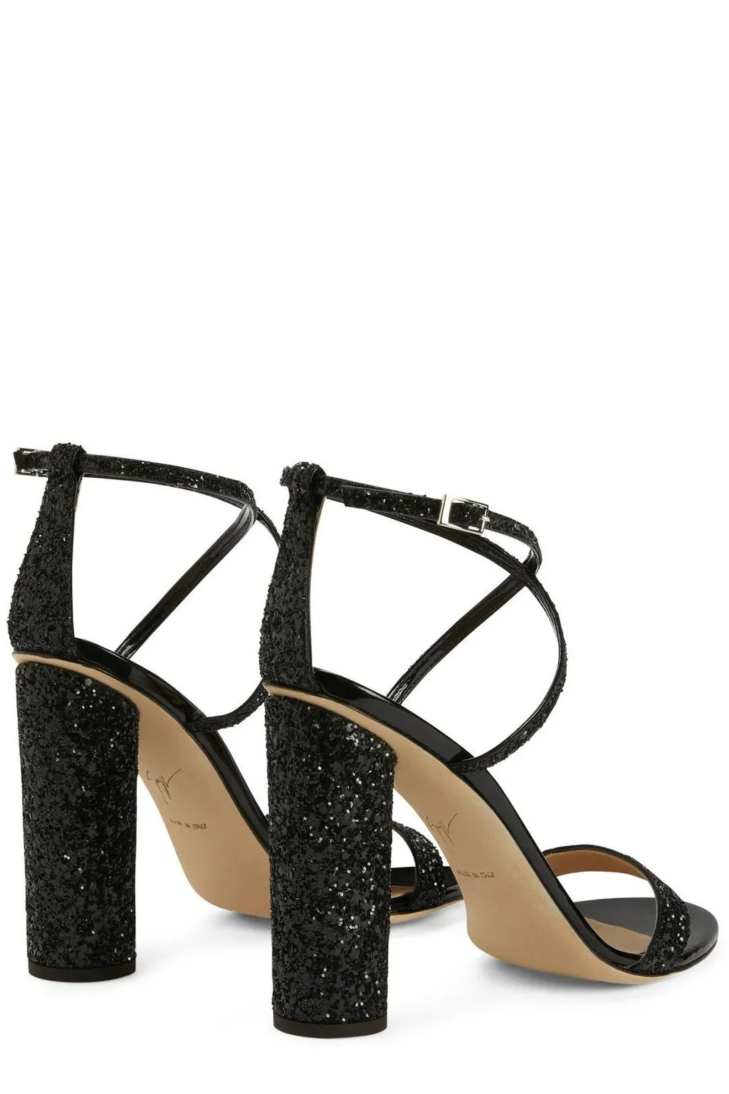 Sparkling Block Heel Sandals