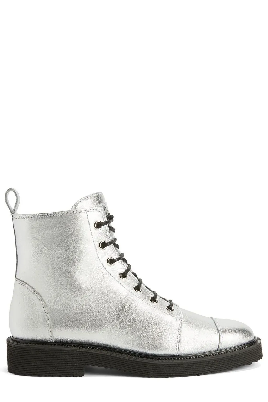 Cap Toe Lace-Up Boots