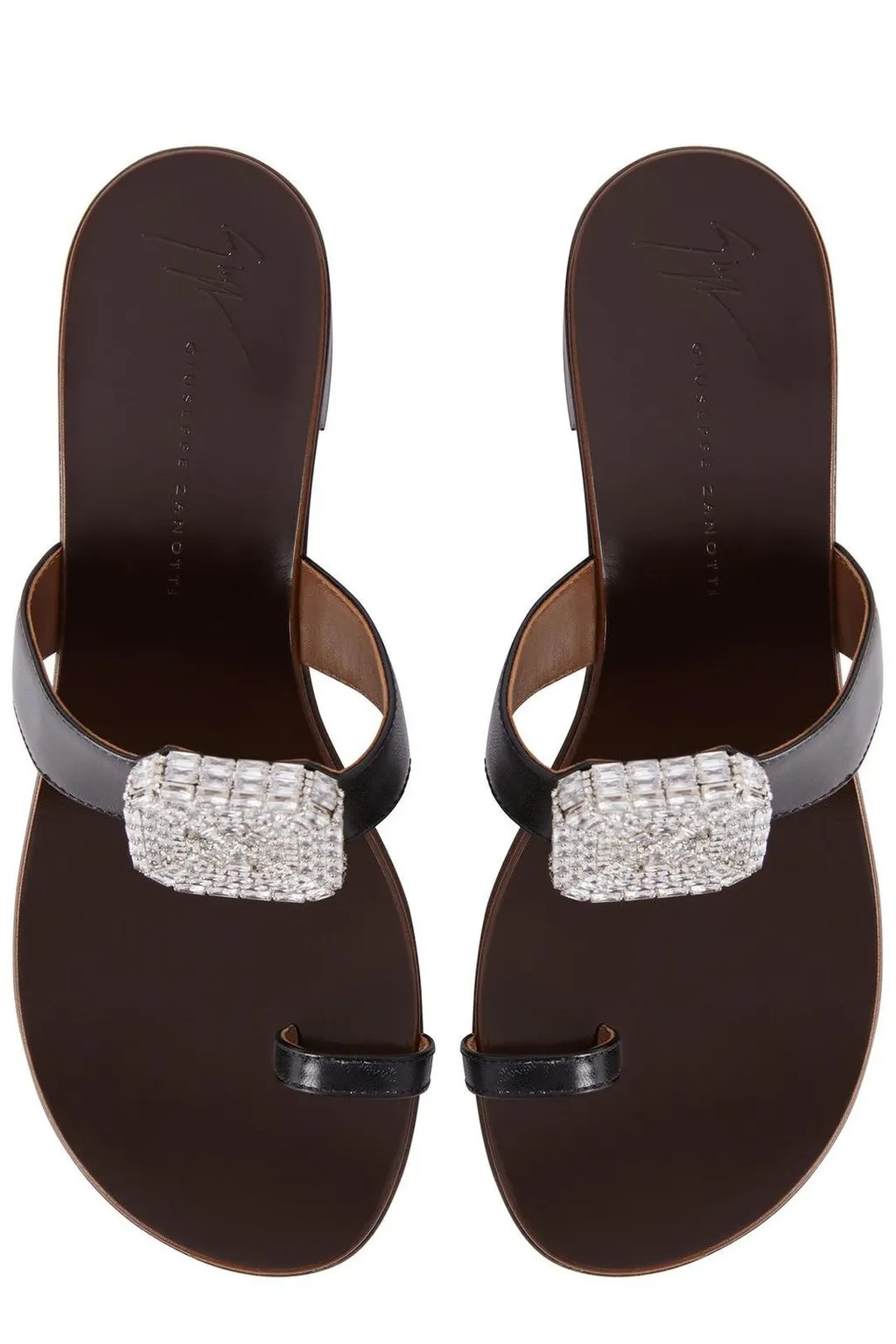 Mules With Crystal Buckle