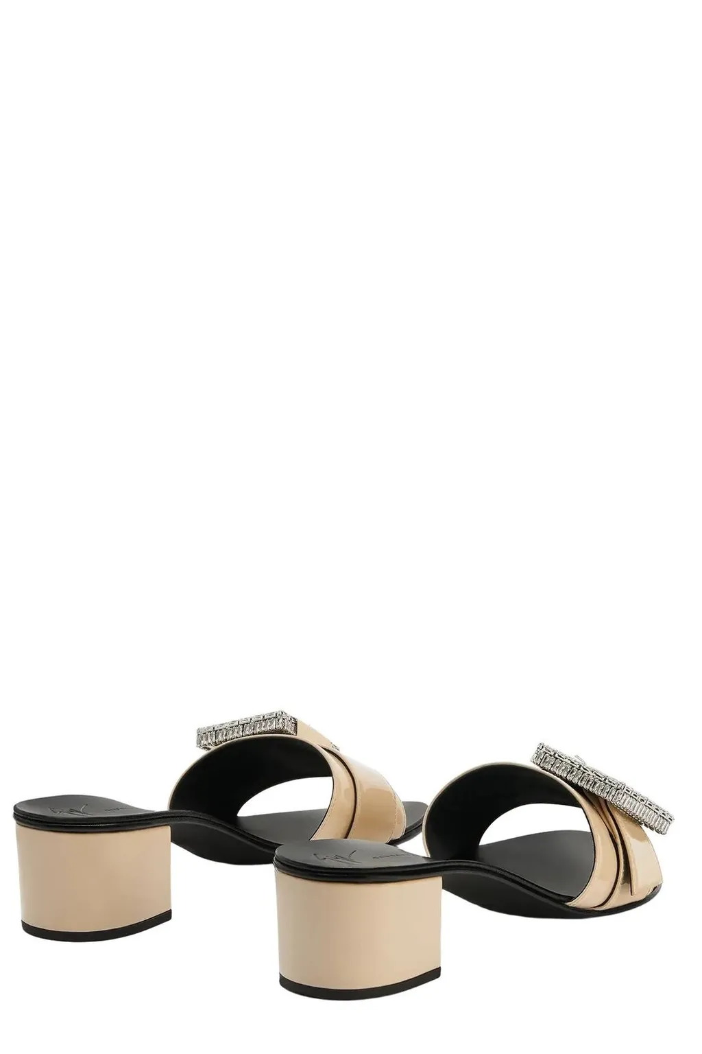 Mules With Crystal Buckle