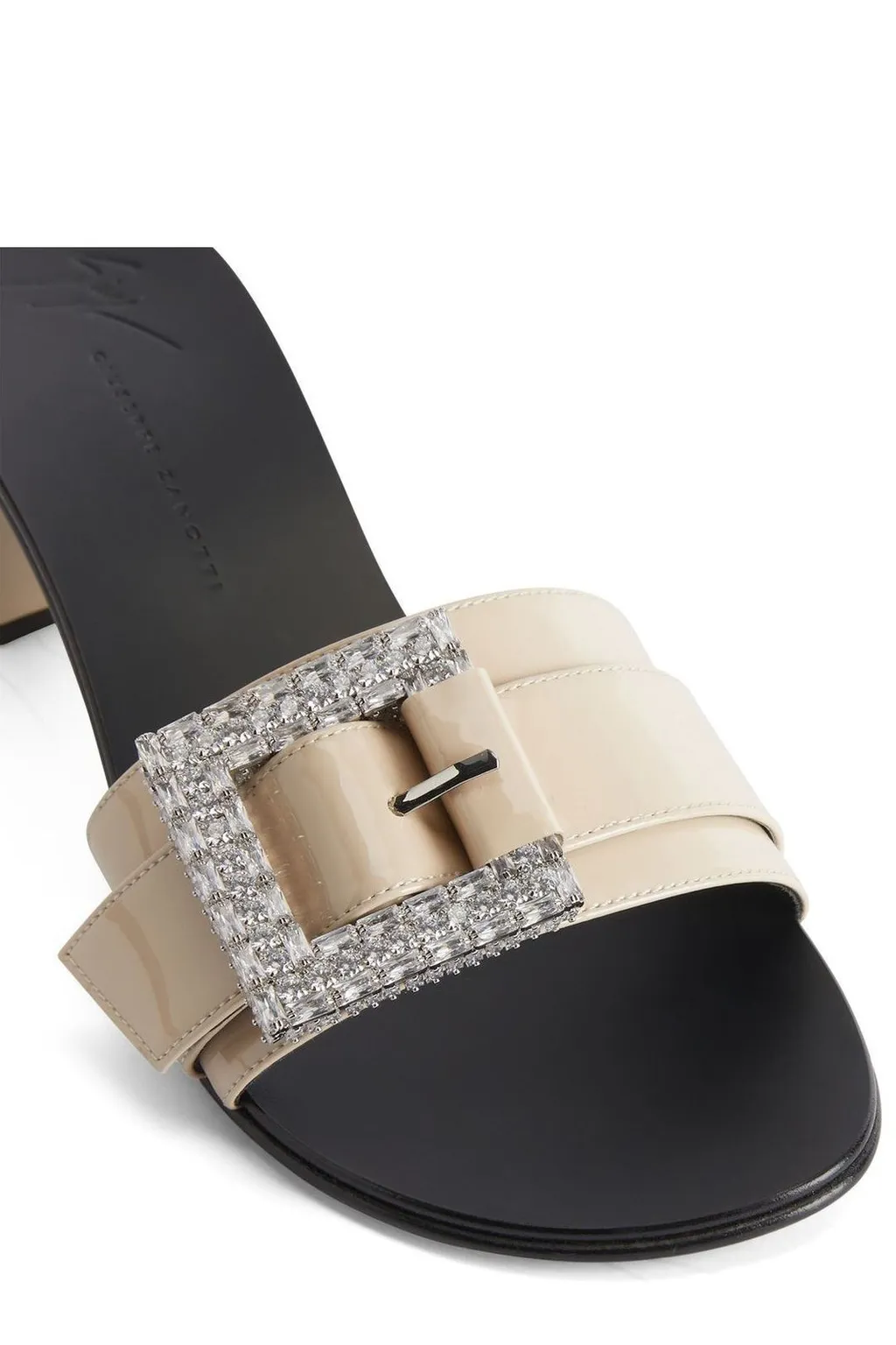Mules With Crystal Buckle