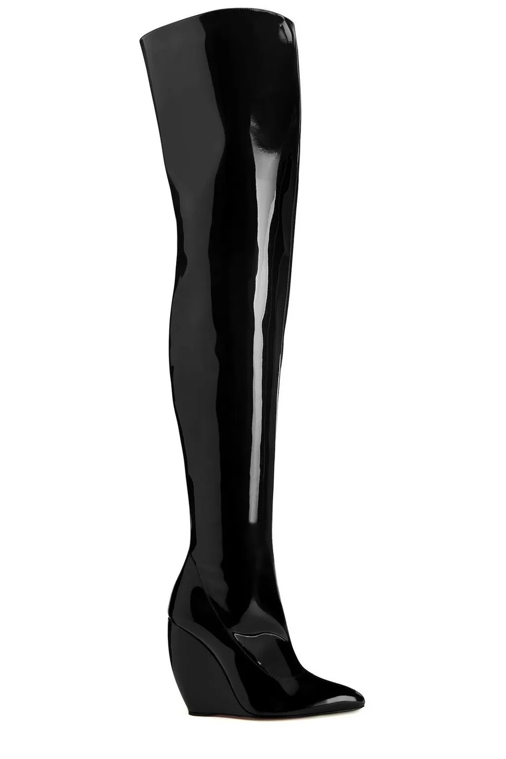 Thigh-High Wedge Boots