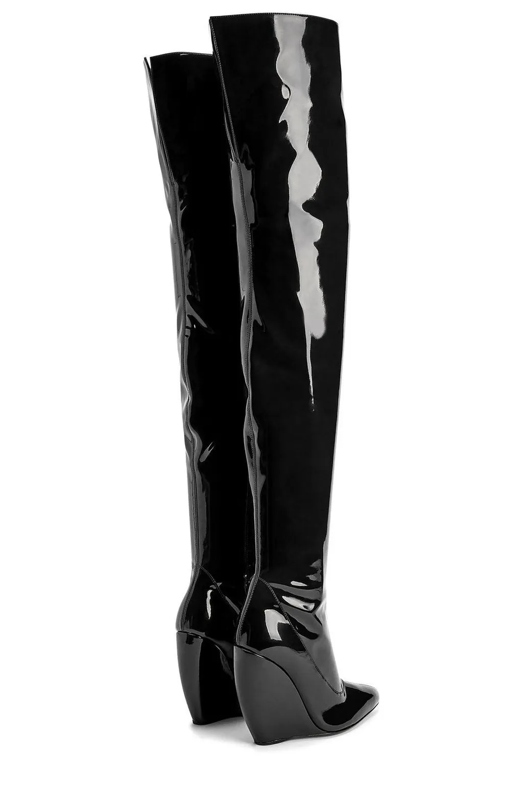Thigh-High Wedge Boots