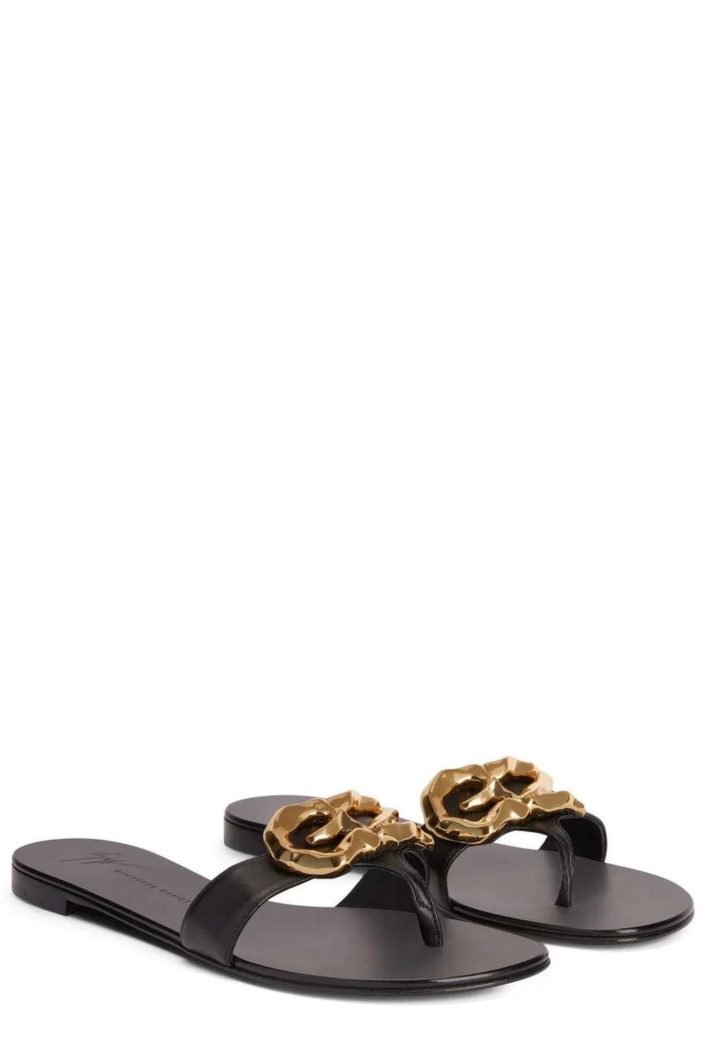 Chain Detail Flat Sandals