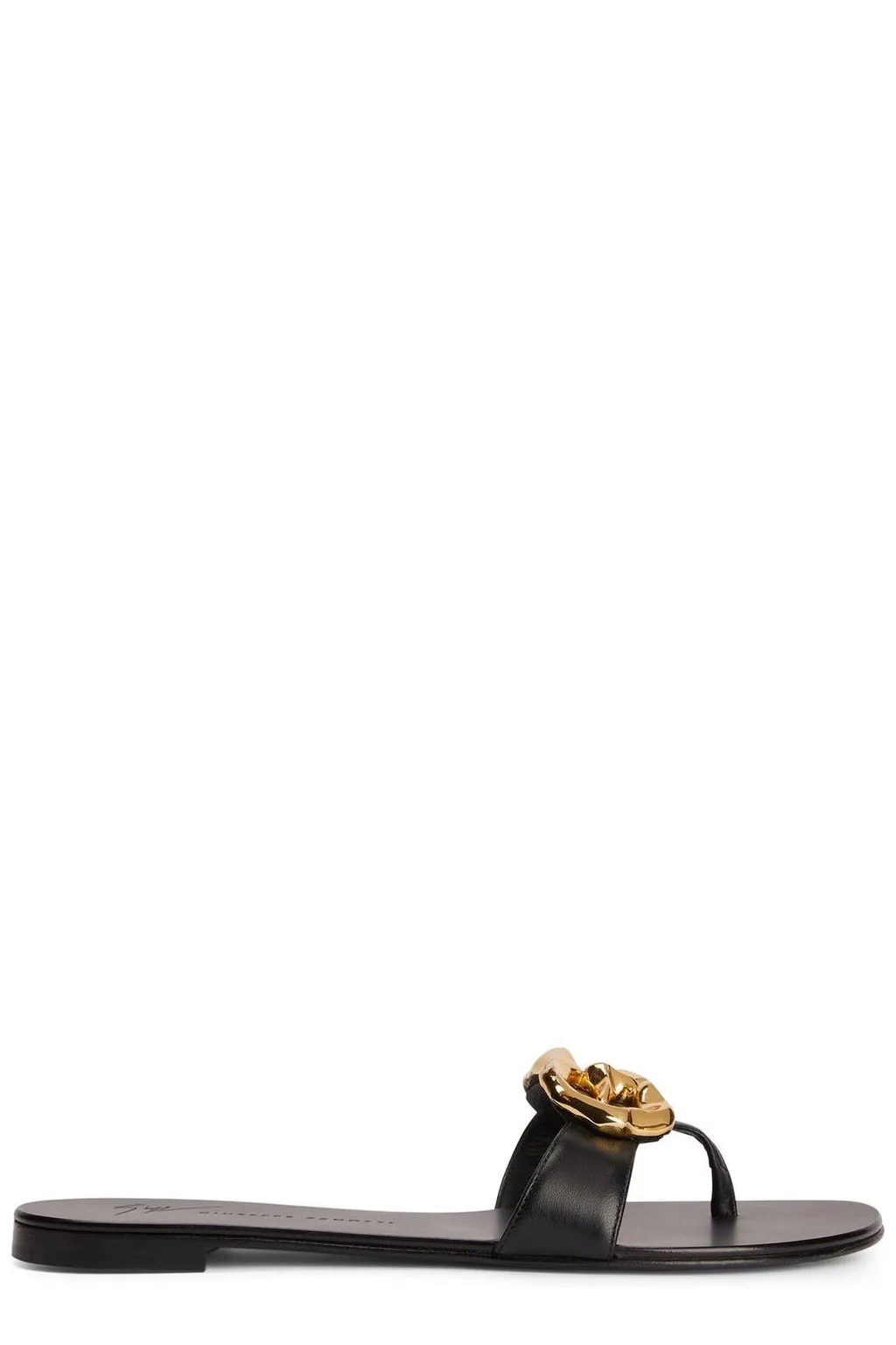 Chain Detail Flat Sandals
