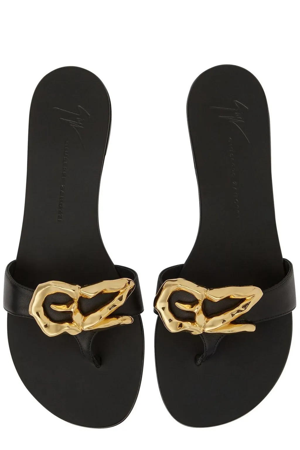 Chain Detail Flat Sandals