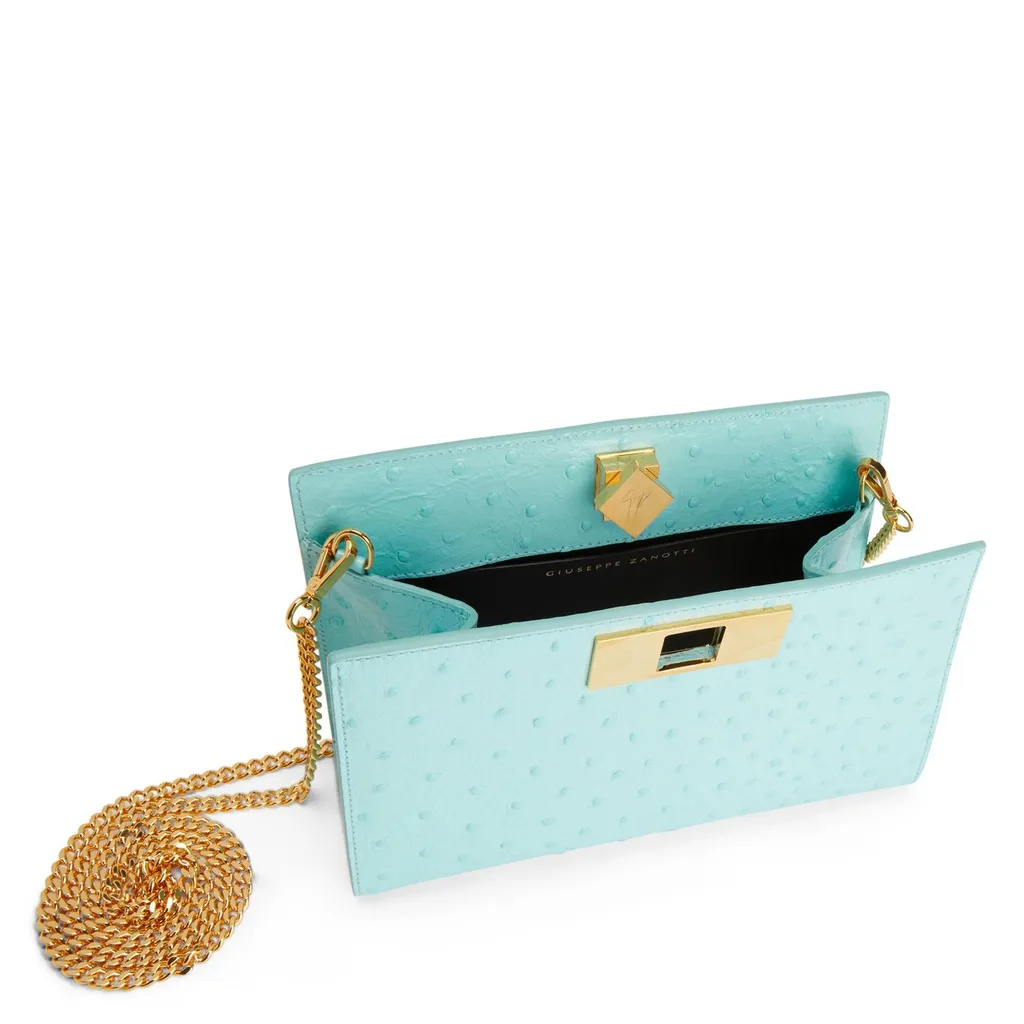 Ostrich Embossed Clutch
