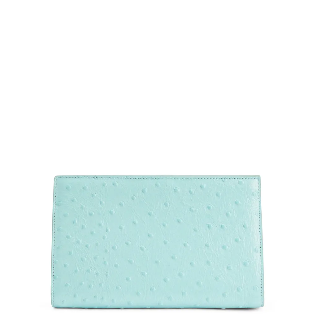 Ostrich Embossed Clutch