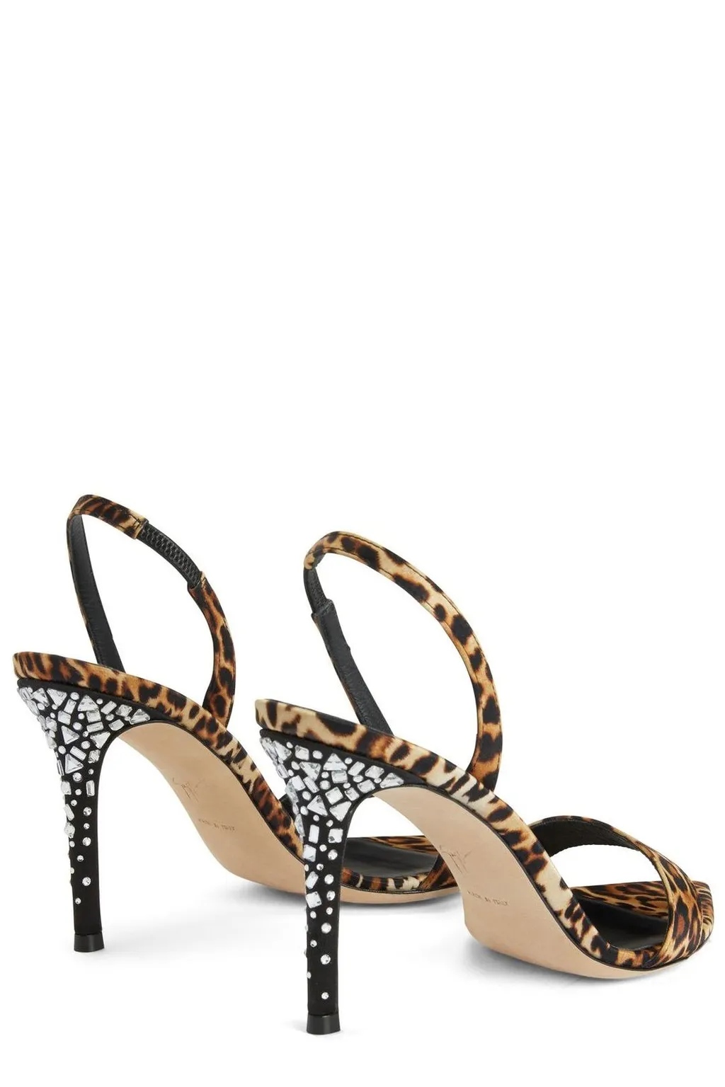 Leopard Print Slingback Sandals