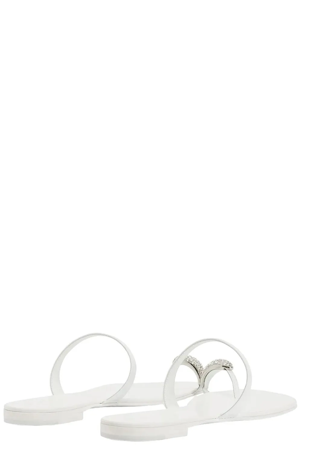 Flat Sandals With Crystal Embellishment