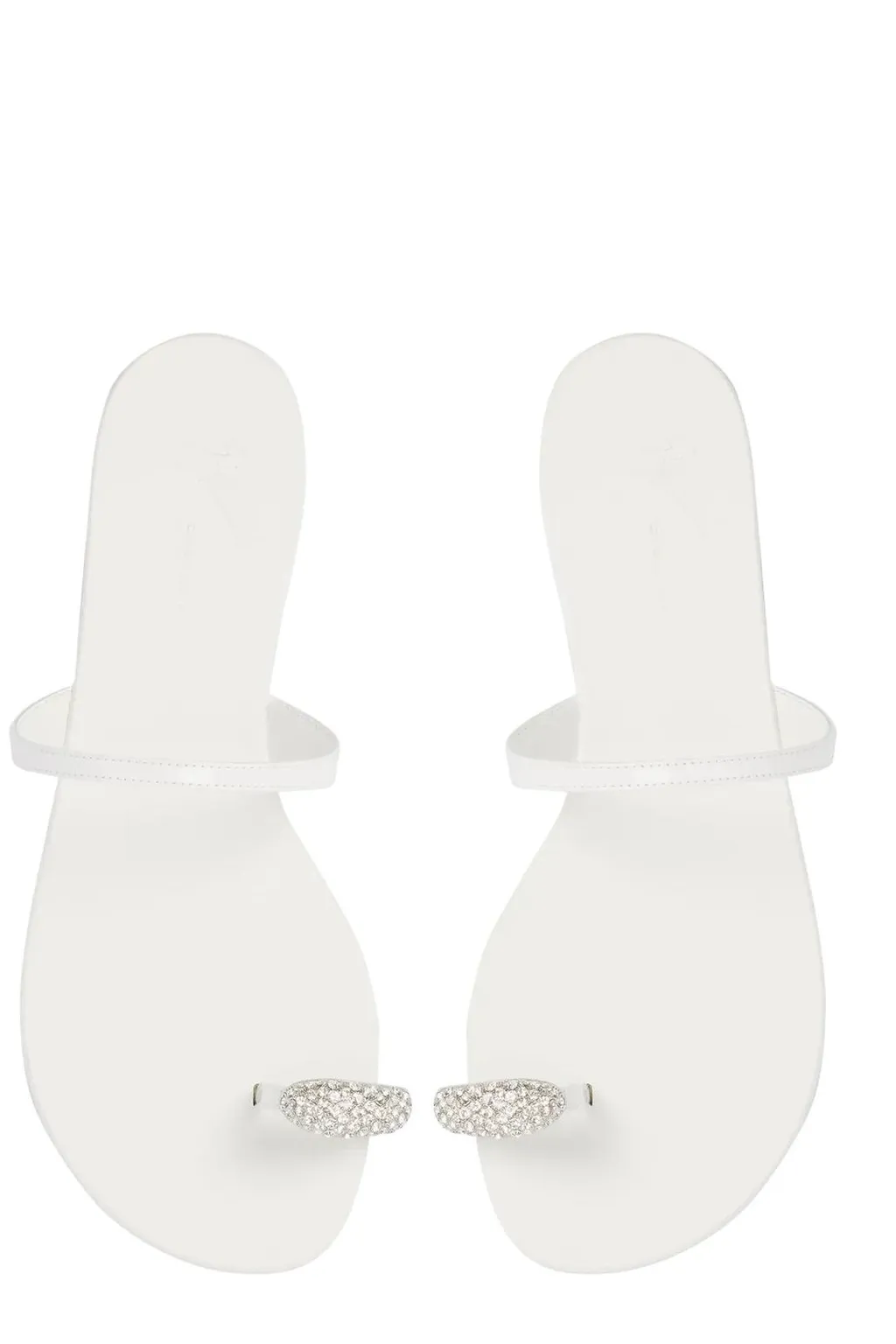 Flat Sandals With Crystal Embellishment