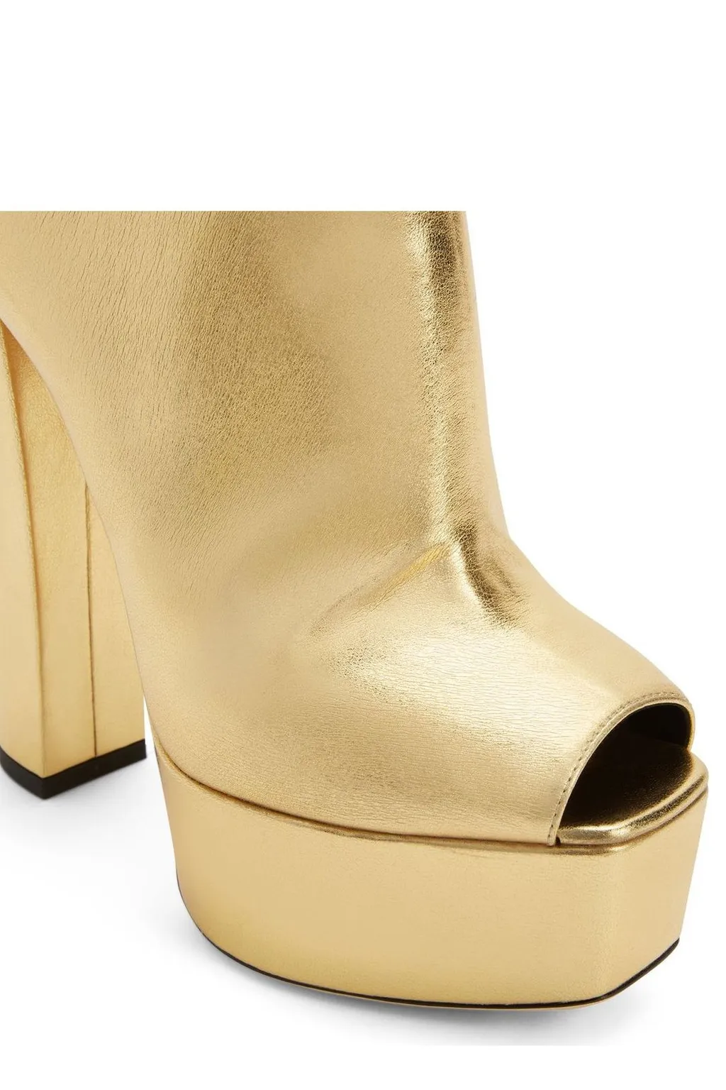 Platform Peep-Toe Ankle Boots