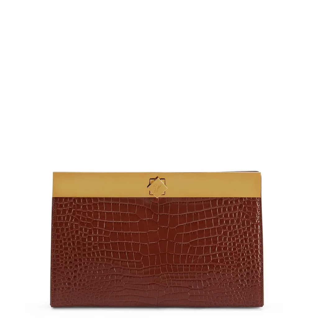 Crocodile Embossed Clutch