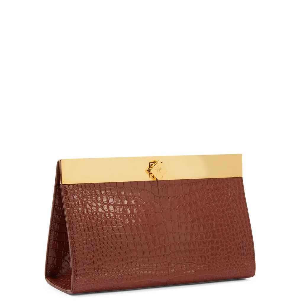 Crocodile Embossed Clutch